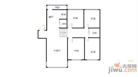 通天社区4室2厅2卫155㎡户型图