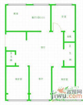 银田市府花园3室2厅2卫165㎡户型图