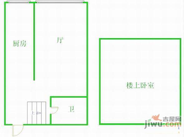 明城国际1室1厅1卫55㎡户型图