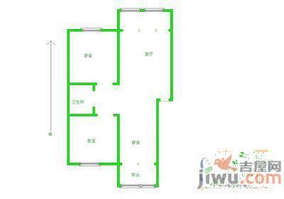 逸翠园2室2厅1卫123㎡户型图