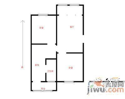 御龙逸城三期2室2厅1卫66㎡户型图