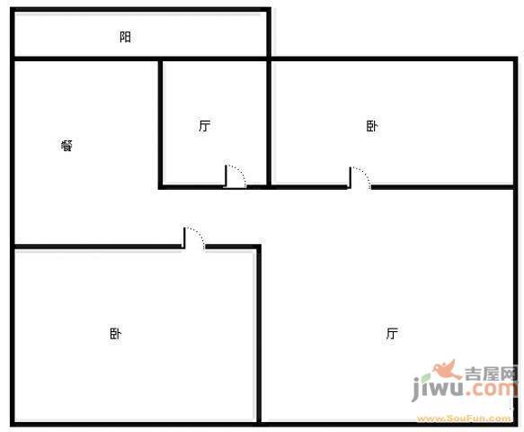 兴化小区2室1厅1卫78㎡户型图