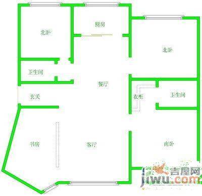 兴化小区2室1厅1卫78㎡户型图