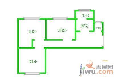 兴化小区2室1厅1卫78㎡户型图