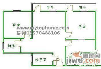 祥龙居2室1厅1卫户型图