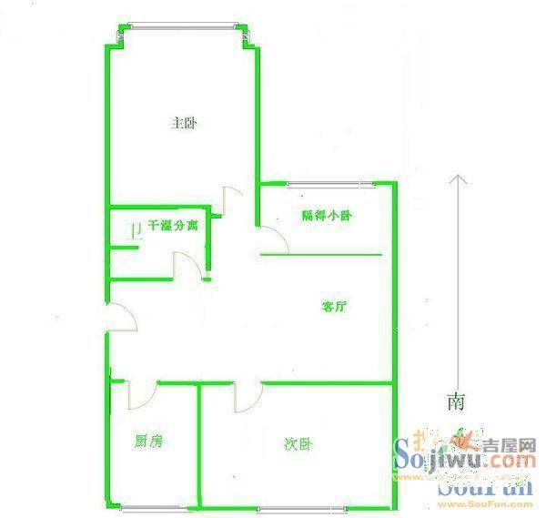 龙鼎大厦2室1厅1卫188㎡户型图