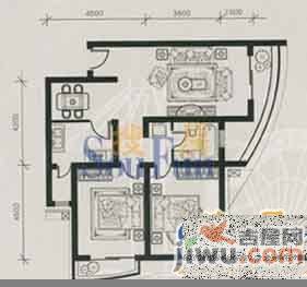 摩根凯利2室2厅1卫108.5㎡户型图