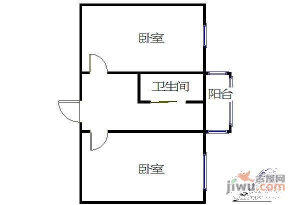 凯旋小区2室1厅1卫64㎡户型图