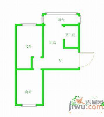 凯旋小区2室1厅1卫64㎡户型图