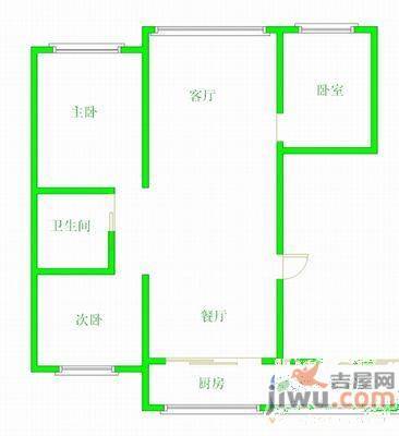 平顺社区3室2厅1卫130㎡户型图