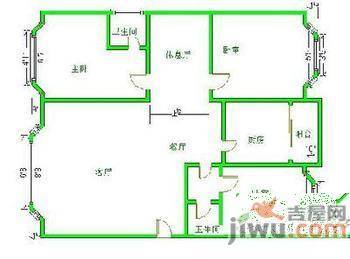 金韵华庭2室2厅2卫135㎡户型图