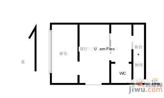 边墙社区3室2厅1卫116㎡户型图