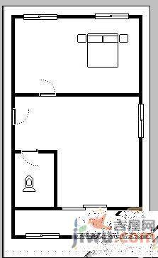 边墙社区3室2厅1卫116㎡户型图