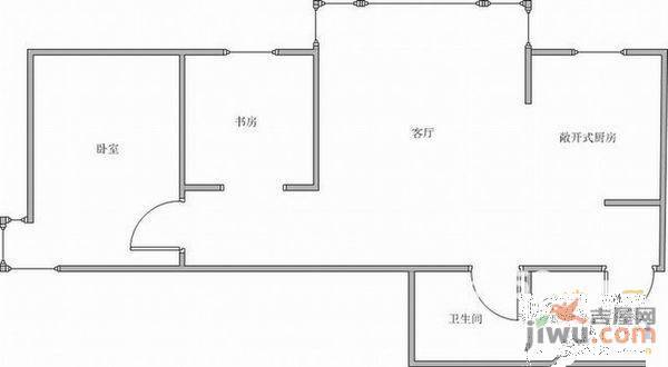 黎明国际广场1室0厅0卫37.2㎡户型图