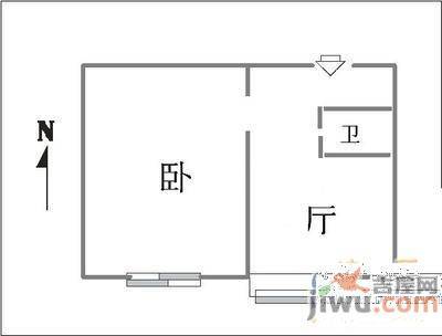 八家子东小区1室1厅1卫39㎡户型图