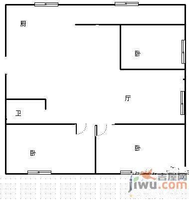 北海嘉园3室2厅1卫143㎡户型图