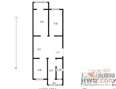 舟泉小区2室2厅1卫123㎡户型图