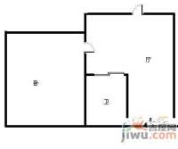 北大营1室1厅1卫39㎡户型图