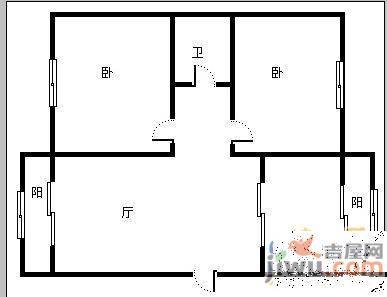 荣光小区1室1厅1卫40㎡户型图