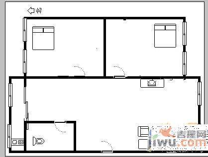 荣光小区1室1厅1卫40㎡户型图