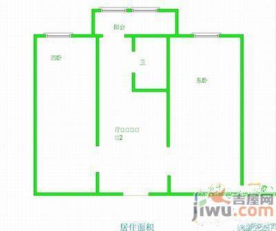 荣光小区1室1厅1卫40㎡户型图