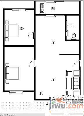 荣光小区1室1厅1卫40㎡户型图