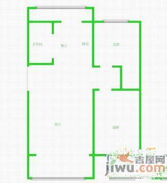 老龙里2室2厅1卫104㎡户型图