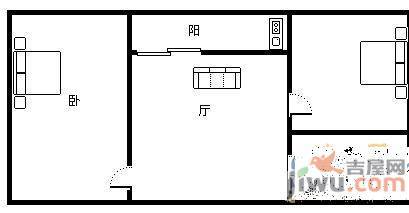 荣城花园(大东)2室2厅1卫107㎡户型图