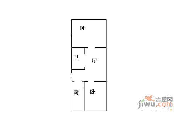 和惠家园2室1厅1卫88㎡户型图