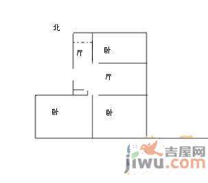 和惠家园2室1厅1卫88㎡户型图