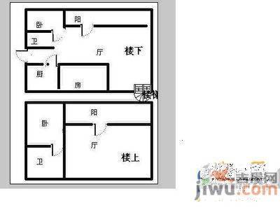 风和日丽3室1厅1卫100㎡户型图