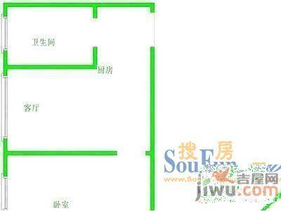 俪城星座1室1厅1卫户型图