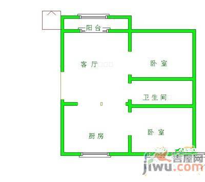 长青小区2室1厅1卫84㎡户型图