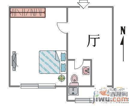 丽水湾名都2室2厅1卫109㎡户型图