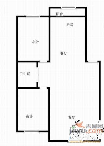 祥云居2室1厅1卫94㎡户型图