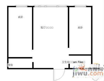 祥云居2室1厅1卫94㎡户型图