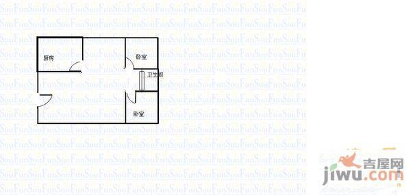 珠林小区2室2厅1卫70㎡户型图