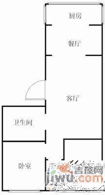 珠林小区2室2厅1卫70㎡户型图