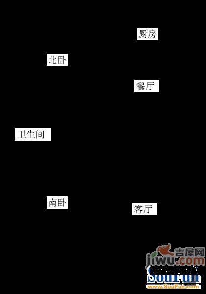 滂江花园3室2厅1卫152㎡户型图