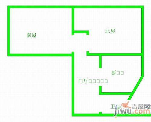 魁星小区1室1厅1卫42㎡户型图