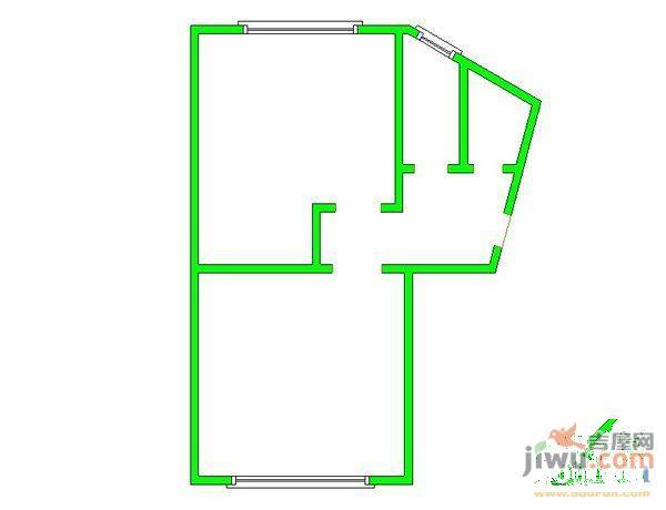 魁星小区1室1厅1卫42㎡户型图