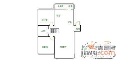 华清园2室2厅1卫134㎡户型图