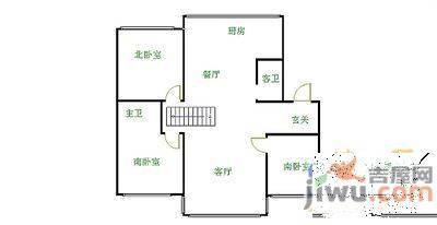 华清园2室2厅1卫134㎡户型图