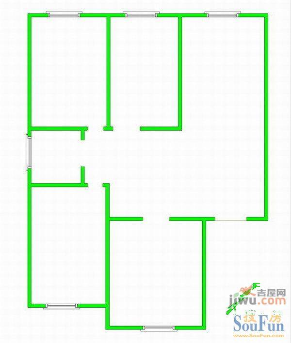 正大家之梦3室2厅1卫户型图