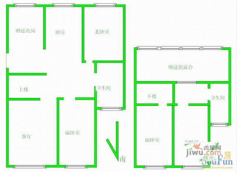 正大家之梦3室2厅1卫户型图