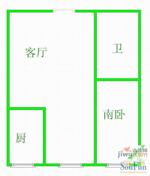 正大家之梦3室2厅1卫户型图