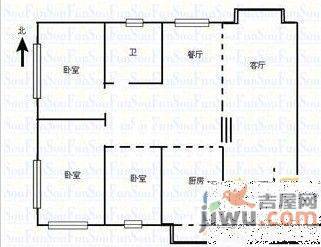 万隆阁3室3厅2卫165㎡户型图