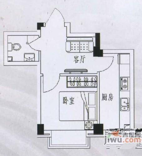 四季嘉园3室2厅1卫115㎡户型图