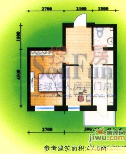 四季嘉园3室2厅1卫115㎡户型图