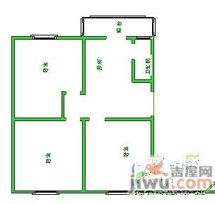 新新小区2室1厅1卫60㎡户型图